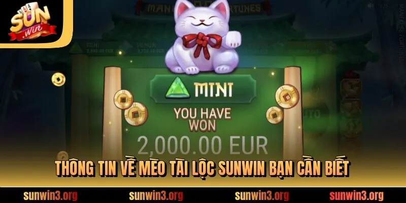 Thông tin về mèo tài lộc SUNWIN bạn cần biết